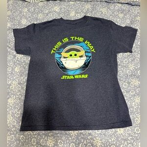 Star Wars Kids Charcoal Tee with Green Accents